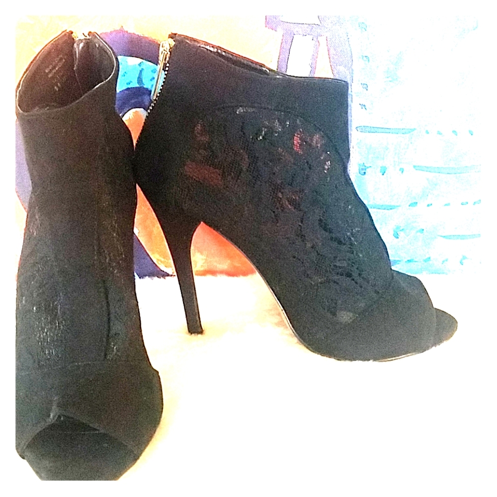 Aldo Lace Peep-toe Booties